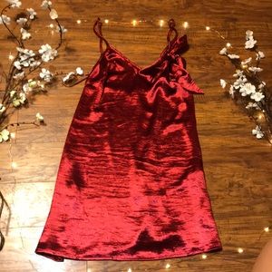 Red Satin Dress